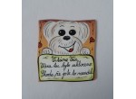 016-Cedulka na dveře-pes bílý-vtipná